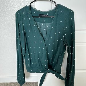 Abercrombie side wrap womens blouse